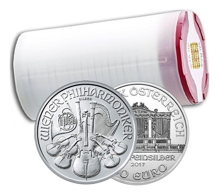 Specialiteit Herdenkings diepgaand Philharmoniker tube 20 zilveren munten kopen?