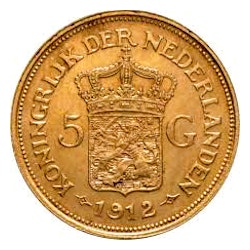 5 Gulden Nederland - back